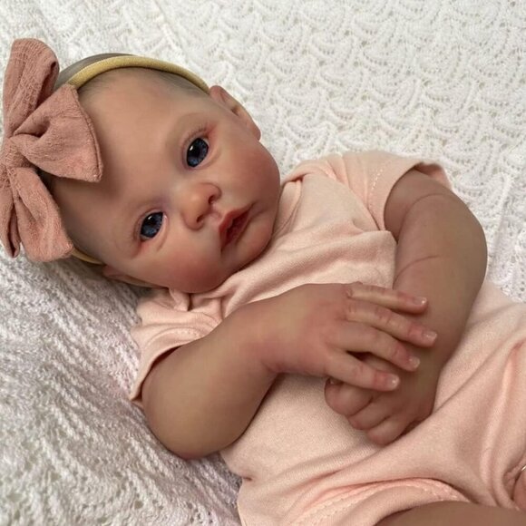 🆕 20 inches Soft Cloth Body Realistic Reborn Baby Girls Doll - Picture 4 of 4